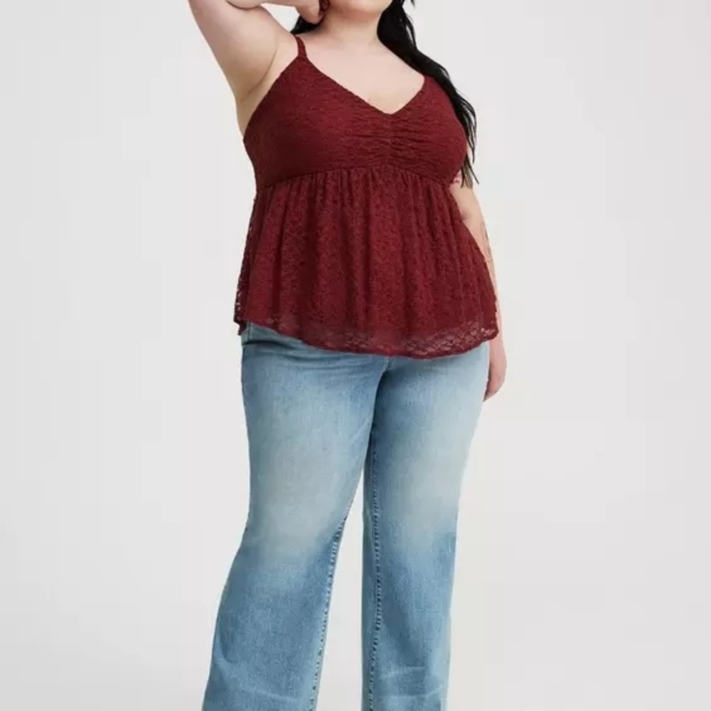 Torrid Lace Camisole in Deep Rust - Picture 3 of 5
